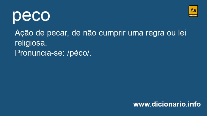 Significado de peco