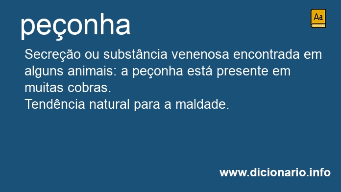 Significado de peonhas