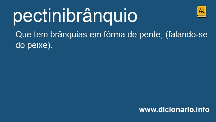 Significado de pectinibrnquio