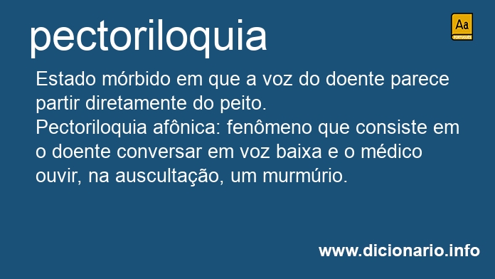 Significado de pectoriloquia