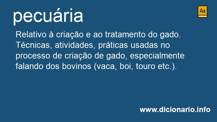 Significado de pecuria