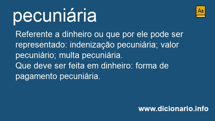 Significado de pecuniria