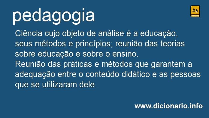 Significado de pedagogia