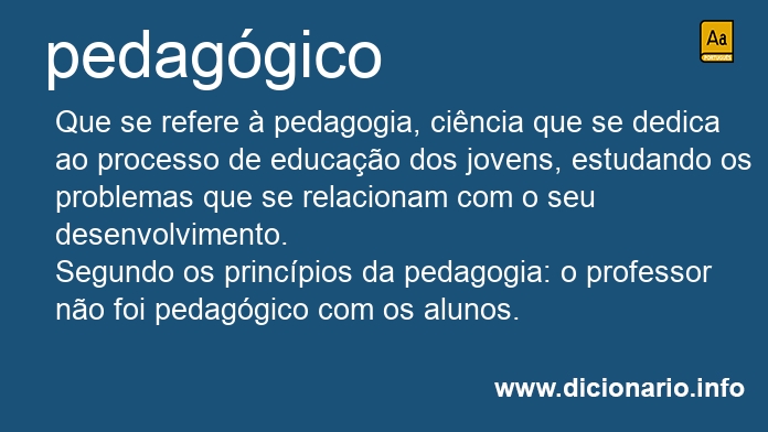 Significado de pedaggica