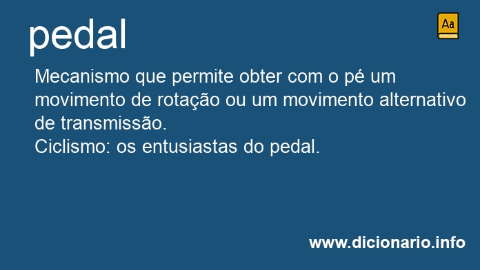 Significado de pedais