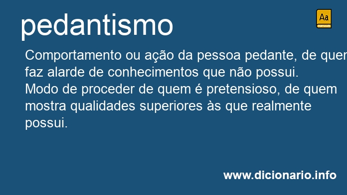 Significado de pedantismos