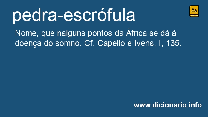 Significado de pedra-escrfula