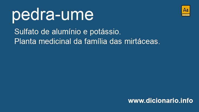 Significado de pedra-ume