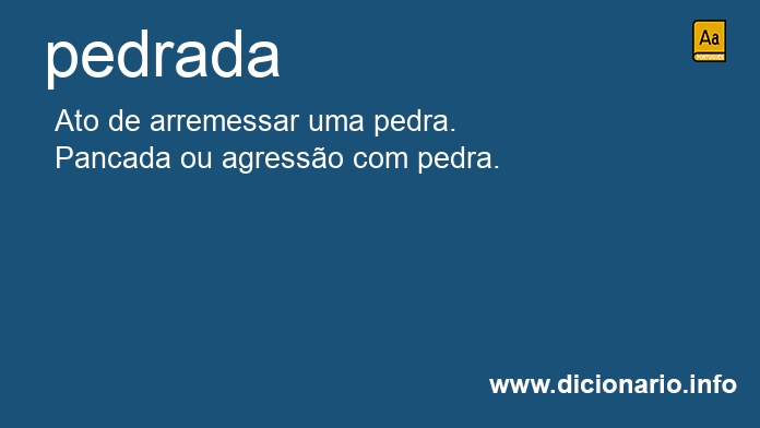Significado de pedrada