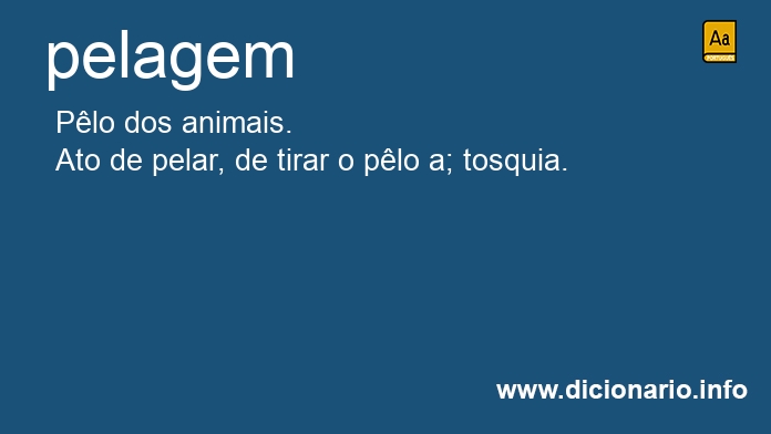 Significado de pelagem