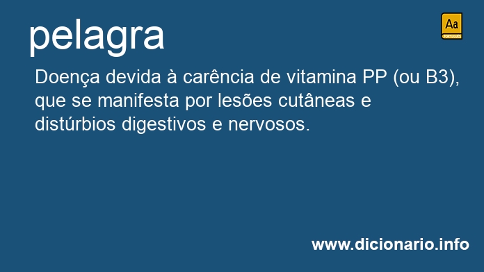 Significado de pelagra