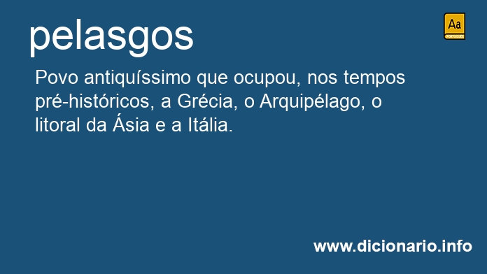 Significado de pelasgos