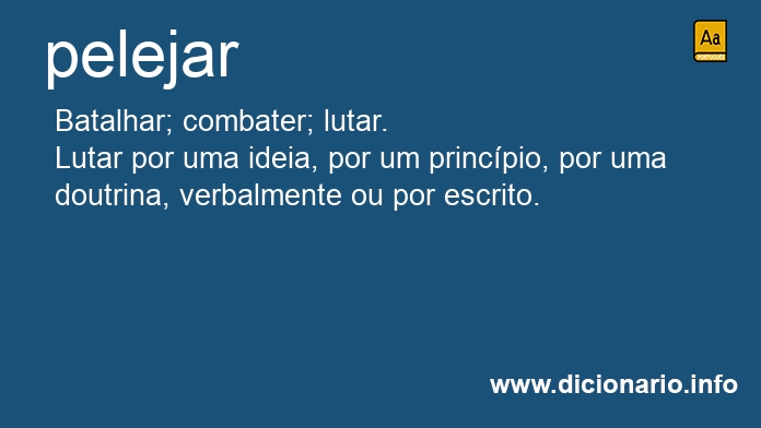 Significado de pelejar