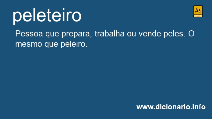 Significado de peleteira