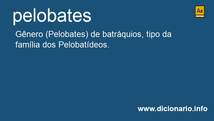 Significado de pelobates