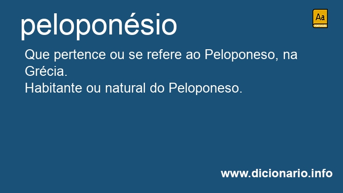 Significado de peloponsio