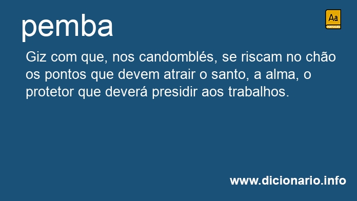 Significado de pemba