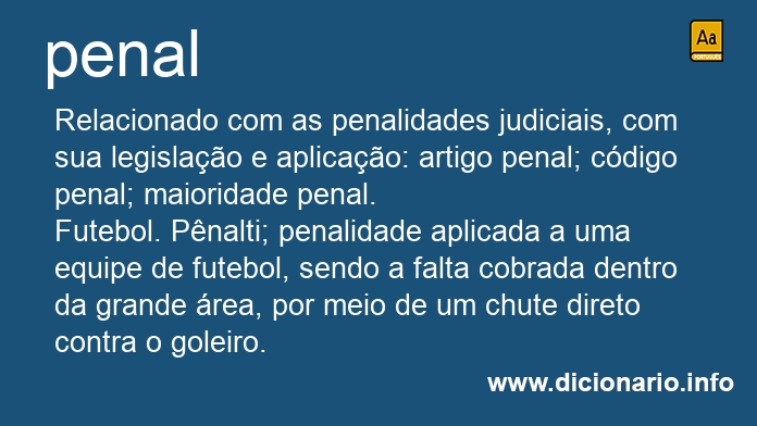 Significado de penal