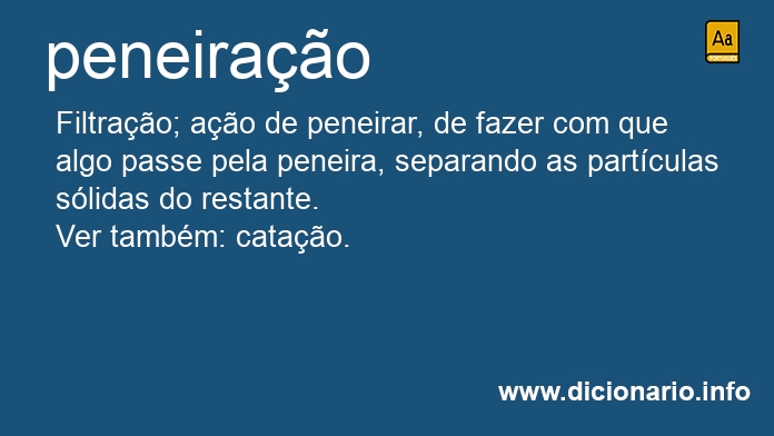 Significado de peneiraes