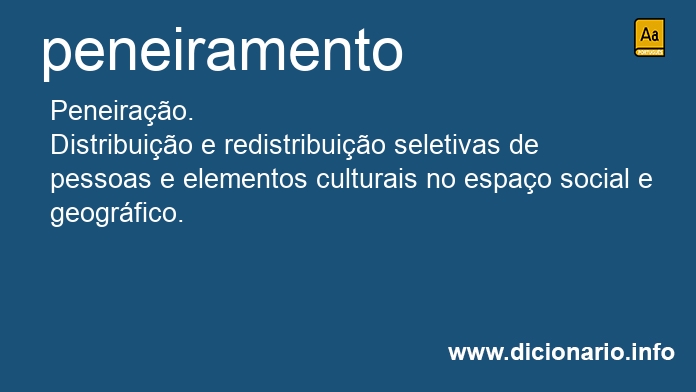 Significado de peneiramento