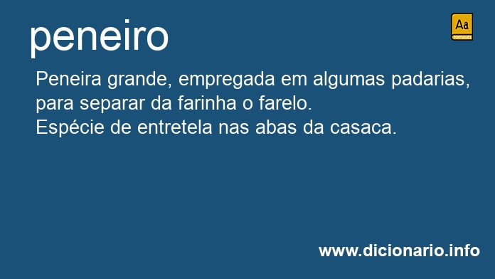 Significado de peneiro