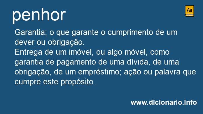 Significado de penhor