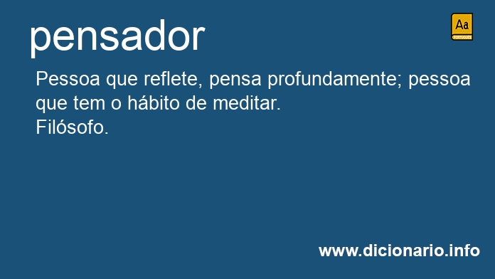 Significado de pensador