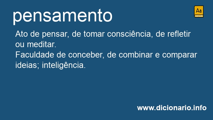 Significado de pensamento