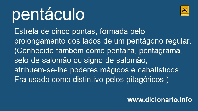 Significado de pentculos