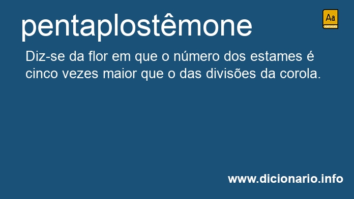 Significado de pentaplostmone
