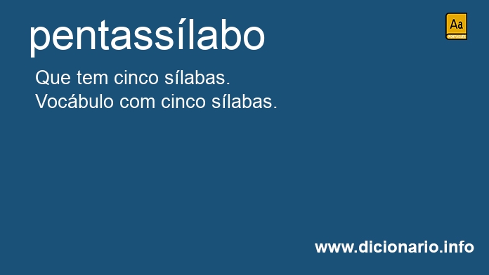 Significado de pentasslabo