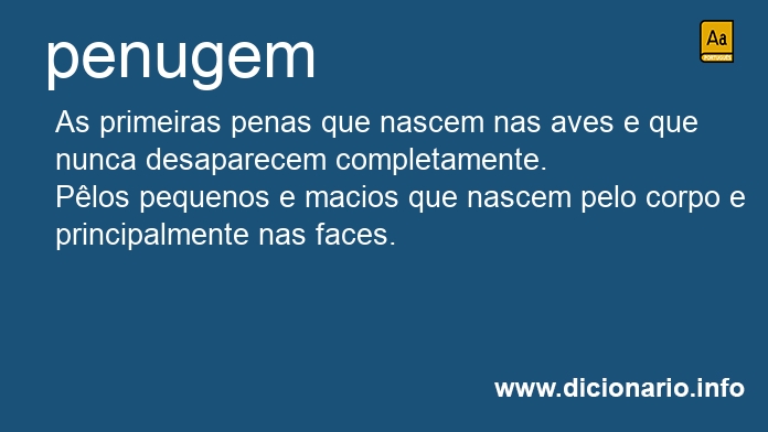 Significado de penugem