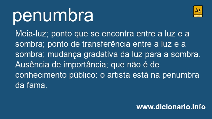 Significado de penumbra