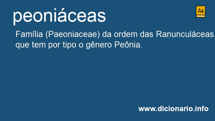 Significado de peoniceas