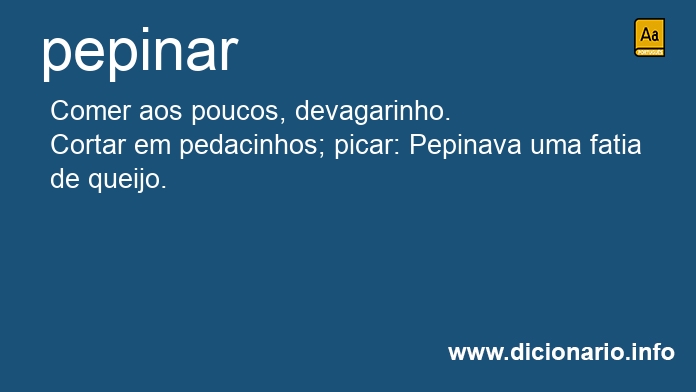 Significado de pepinar