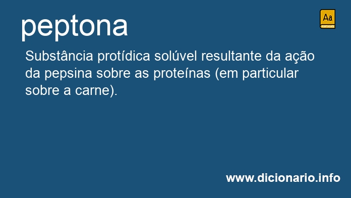 Significado de peptona
