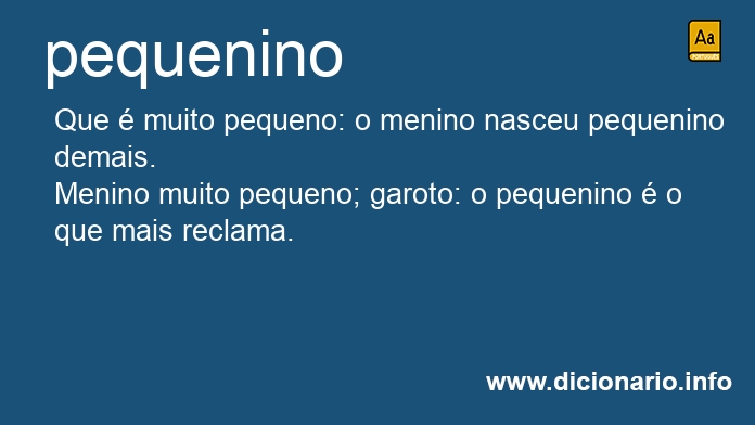 Significado de pequenina