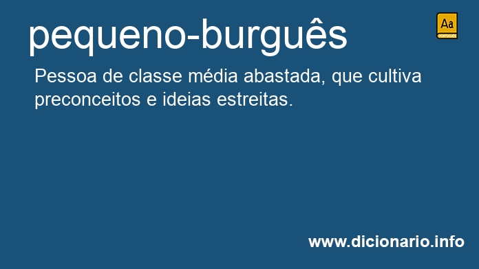 Significado de pequeno-burgus