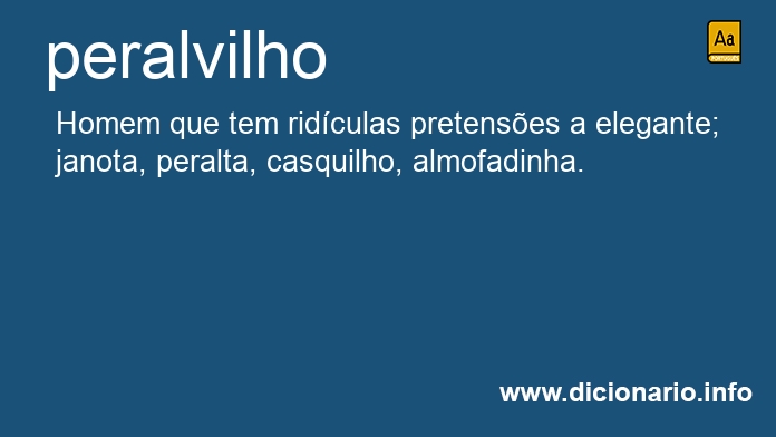 Significado de peralvilho