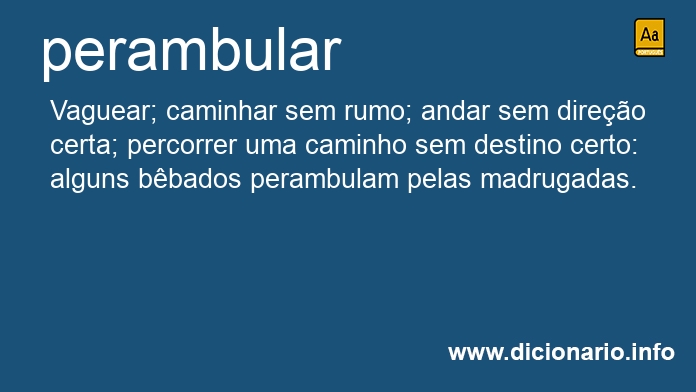 Significado de perambular