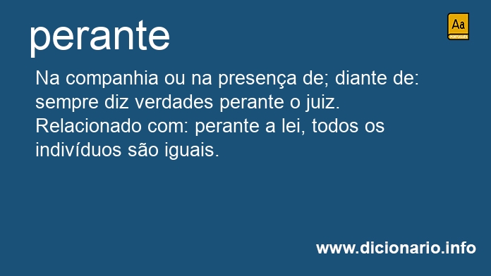 Significado de perante