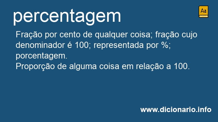 Significado de percentagem