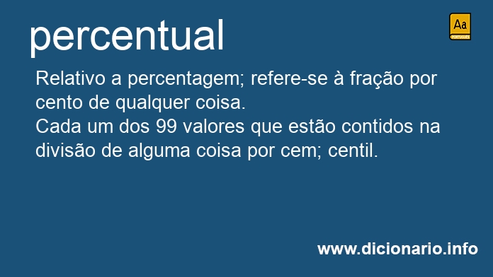 Significado de percentuais