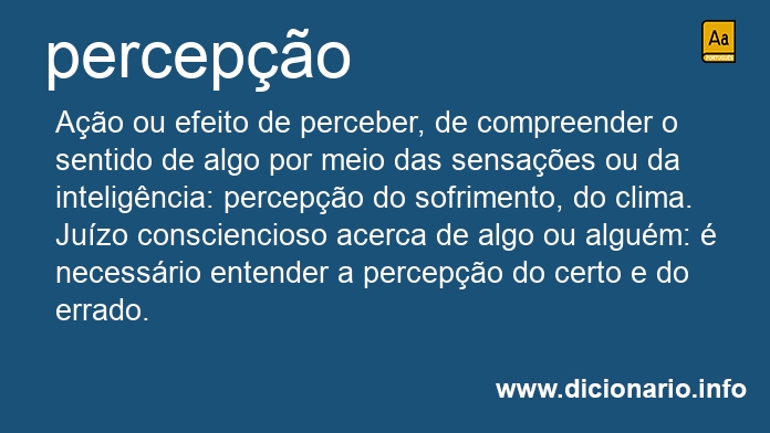 Significado de percepo