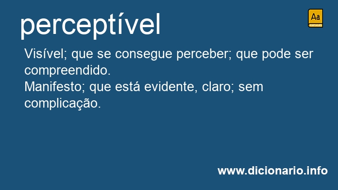 Significado de perceptveis