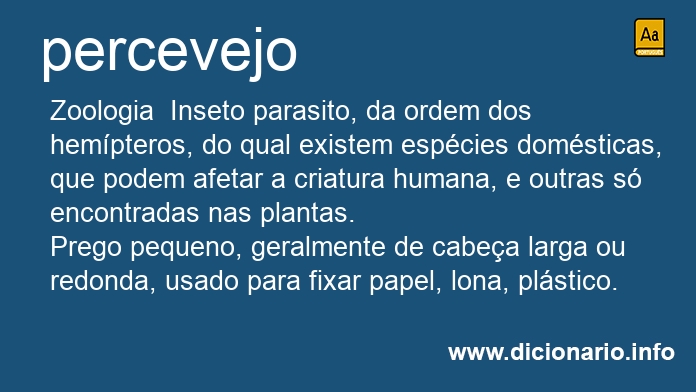 Significado de percevejo