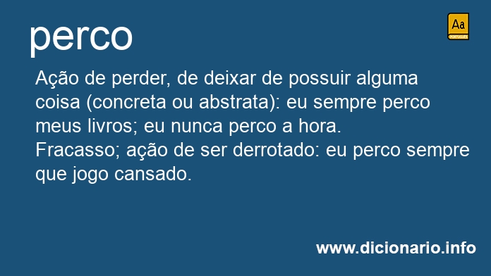 Significado de perco