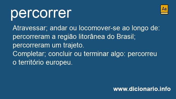 Significado de percorrei