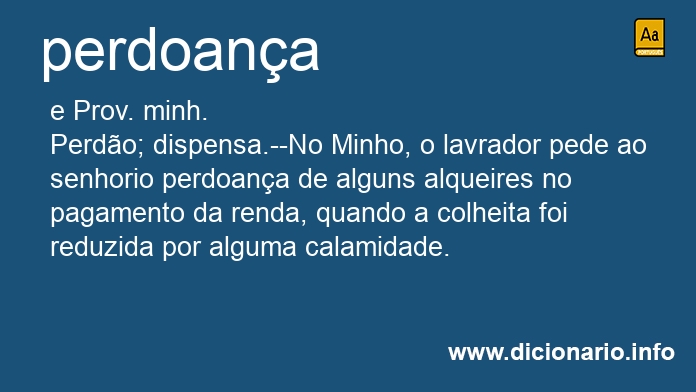 Significado de perdoana