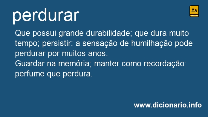 Significado de perduraro